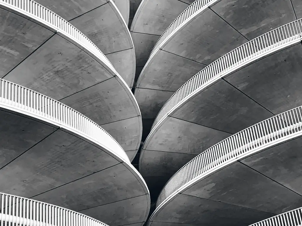 Géométrie d'escalier hélicoïdal en béton